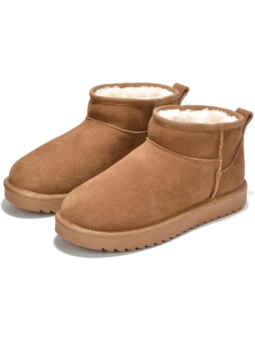Women's Chestnut Round Toe Comfortable Memory Foam Insole Ankle Booties